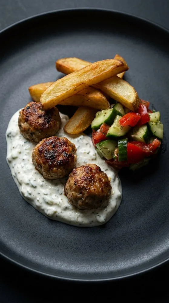 Klopsiki z tzatziki — Премиум-вид · для соцсетей