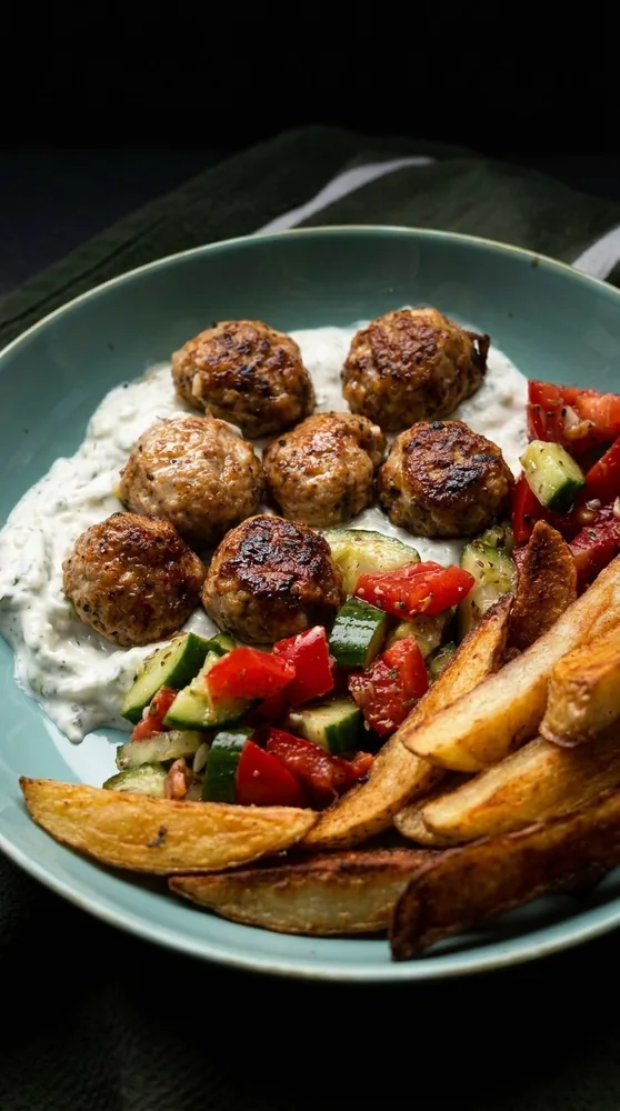 Klopsiki z tzatziki — Ресторанный свет · для меню